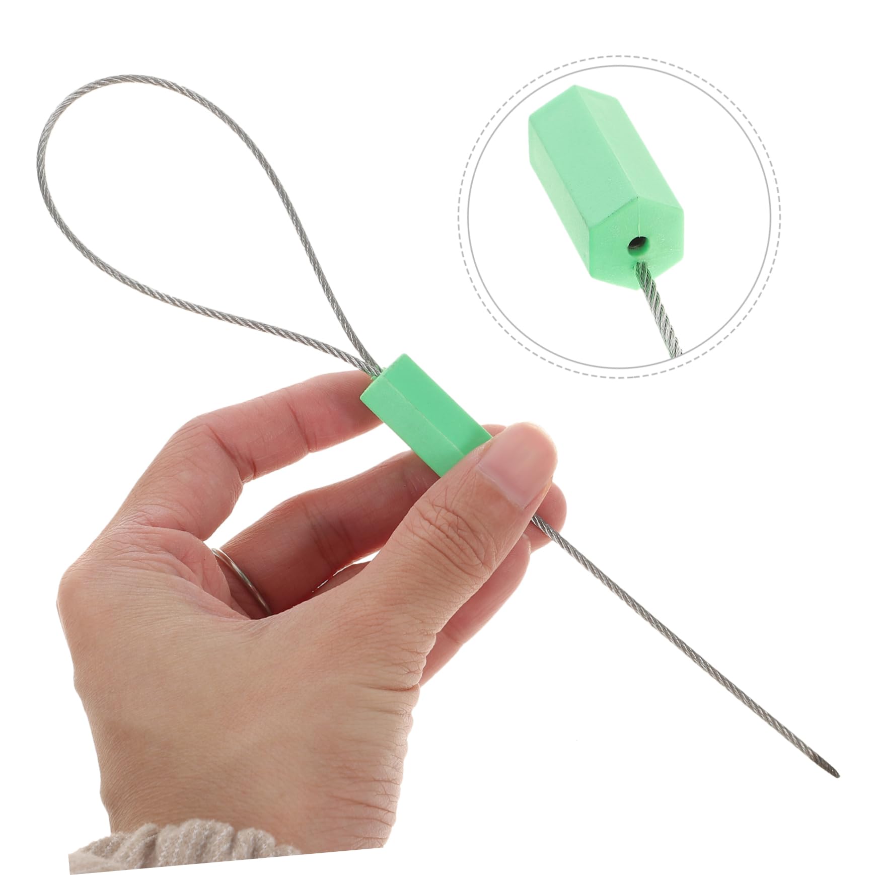 BELLIFFY 10pcs Cable Seal Self-Locking Security Cable Seal Tags Wire Tags Steel Wire Tie Tamper Proof