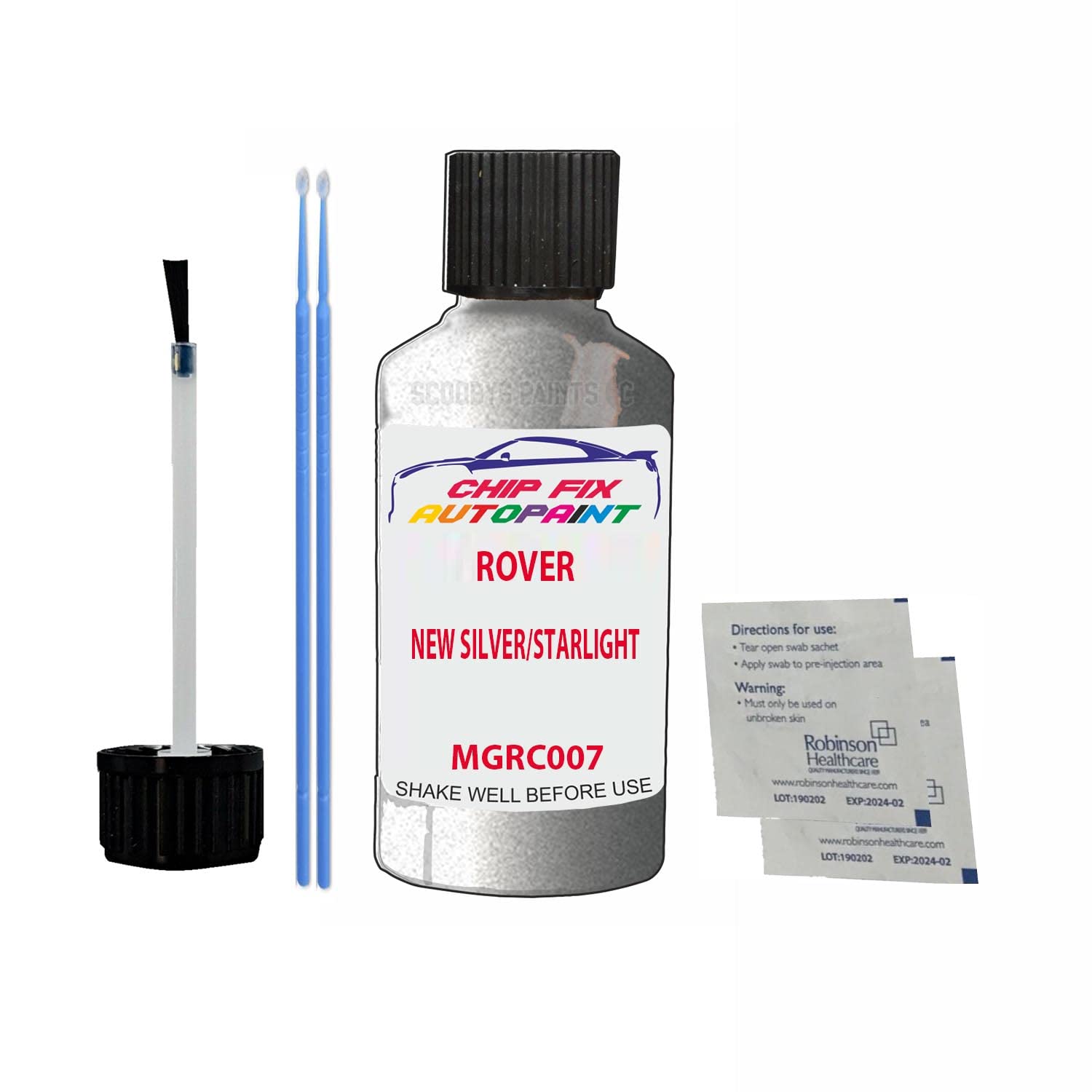 Scoobys Paints Back In The Mix New Silver/Starlight Touch Up Paint For Rover 75 Mgrc007 2002-2005 30Ml Bottle Brush Scratch Stone Chip Repair Pen