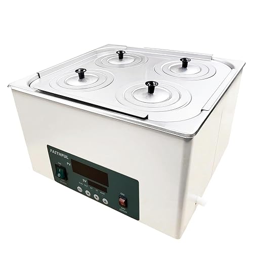 Digital Thermostatic Water Bath, 1 Chamber with 4 Openings, 12
