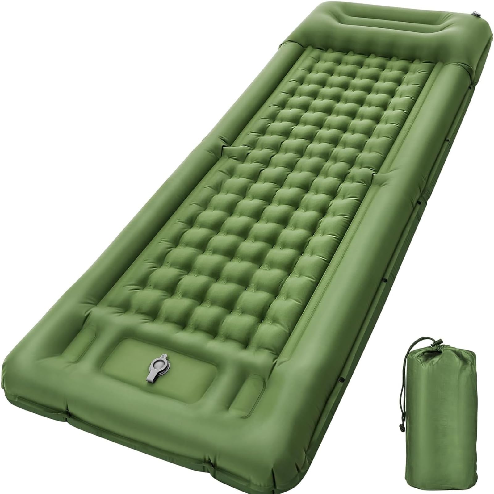 The AutoStory Camping Sleeping Bed Mat Pad - Extra Thick Nylon Inflatable Mattress for Ultimate Comfort, Built-in Pump, Waterproof & Compact for Backpacking, Hiking, Travel, Picnic (Green, 1150g) (B0DJGGP6LJ) Amazon Price History, Amazon Price Tracker