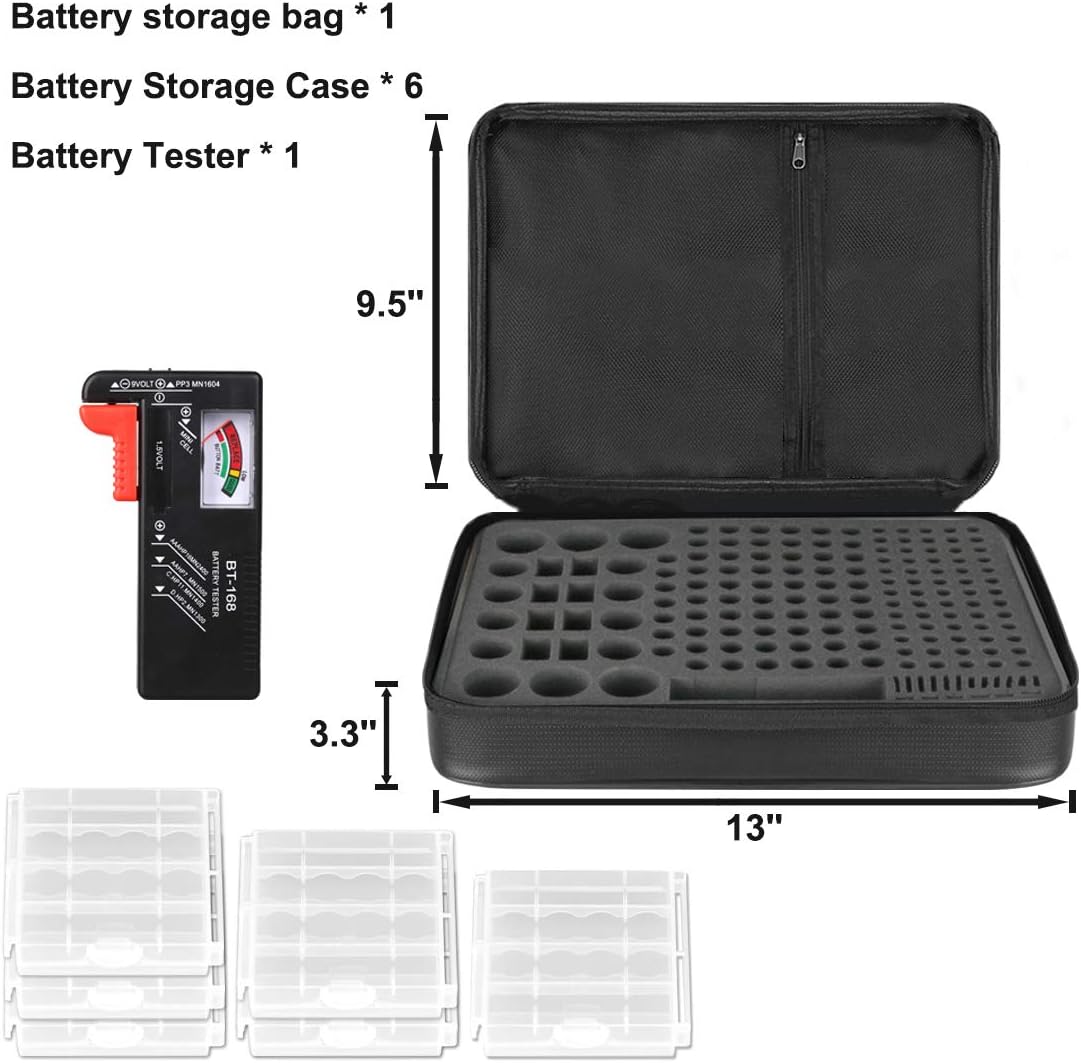 Hottest Sales Battery Organizer Storage Box, Fireproof Waterproof Explosionproof Carrying Batteries Case,ZesGood Battery Storage Organizer with Tester,Safe Holds 200+Batteries (Not Includes Batteries) New Product Battery Organizer Storage Box, Fireproof Waterproof Explosionproof Carrying Batteries Case,ZesGood Battery Storage Organizer with Tester,Safe Holds 200+Batteries (Not Includes Batteries)