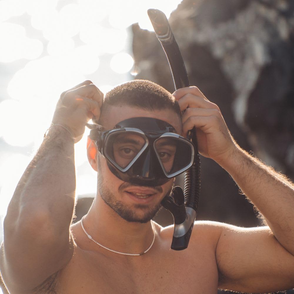 Mares Combo Cozumel Splash - Kit de máscara de Tubo para Adultos, Vidrio Templado, Snorkel semiDry, válvula de Purga