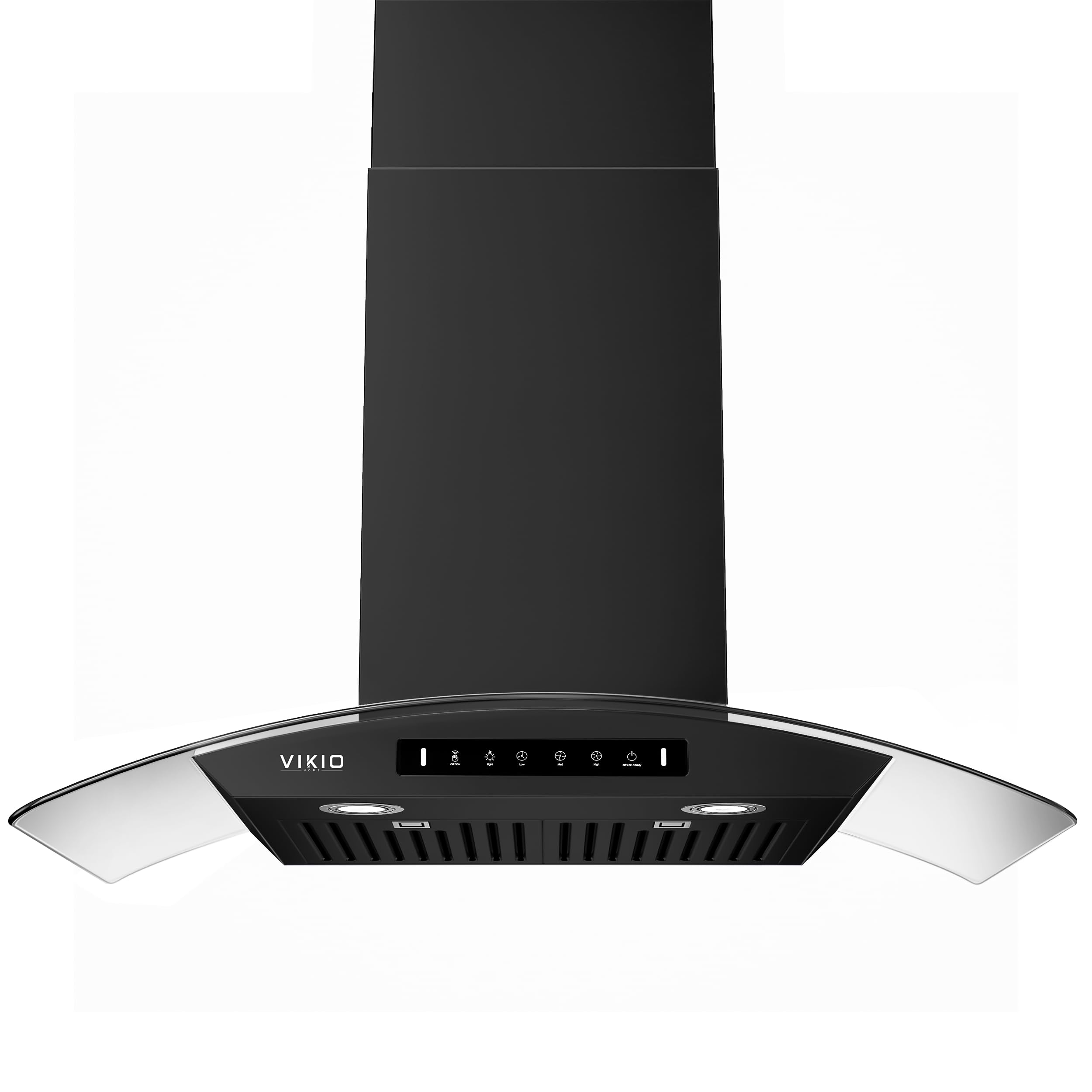 View 1 of ****Parts only****
VIKIO HOME Black 30 inch Wall Mounted Range Hood Glass 900 CFM, Stainless Steel Kitchen Hood Vent with Gesture/Touch Controls, 3-Speed ??Exhaust Fan and Stainless Steel Baffle Filter, 2 LED Lights