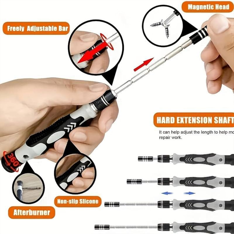 Image of 115 In 1 Multifunctional Precision Portable Screwdriver Set for Electronics, Watch, Computer Repair | Hand Tools | Screwdrivers & Nutdrivers