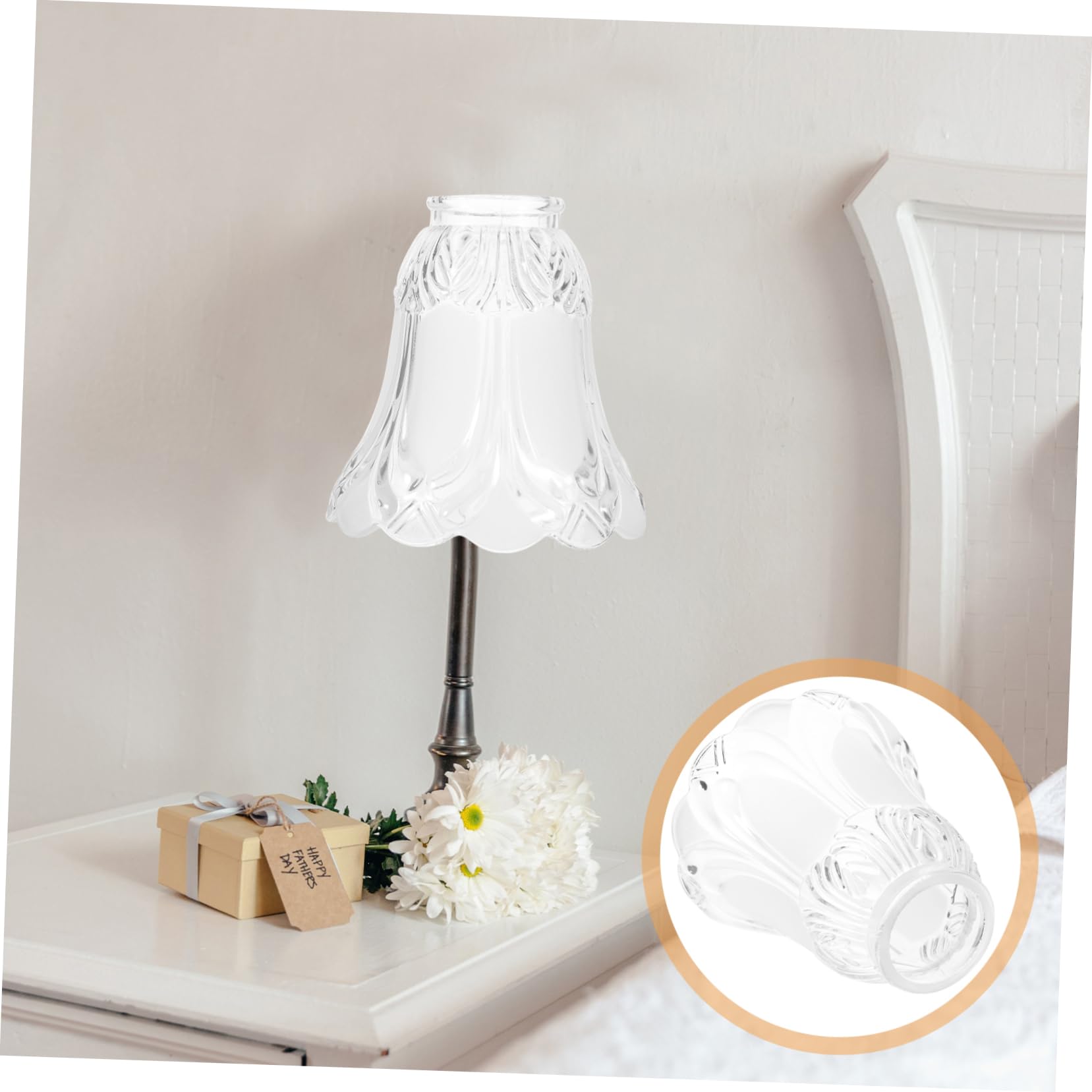 iplusmile Paralumi Leggeri e Decorativi in Vetro di Ricambio a Forma di Campana 4 Pezzi per Lampadari e Lampade da Parete per Arredamento Casa