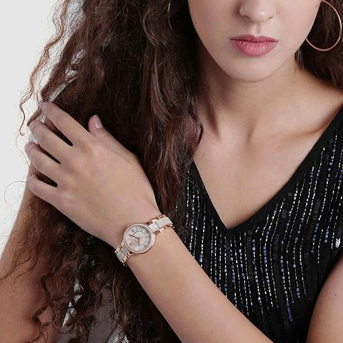 Miniatura 5 de Fossil Virginia - Reloj para mujer con detalles de cristal y correa de acero inoxidable autoajustable