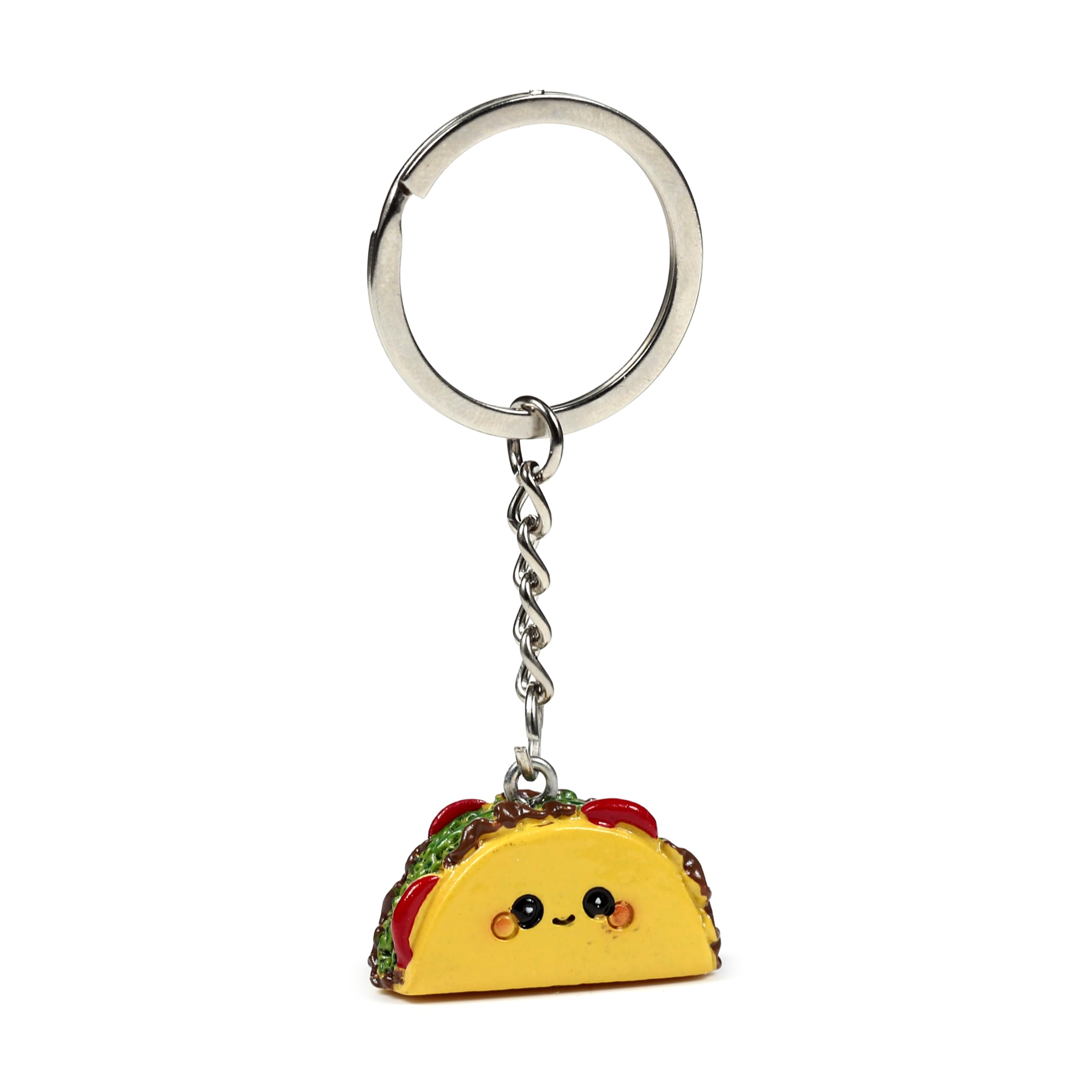 Puckator Foodiemals Frida the Taco Keyring - Mothers Day Gifts Key Ring Keyrings Tags - Cool Keyrings Hoop Clip Fobs - Funny Cute Car Men's Accessories Stuff For Men Women - Trinket
