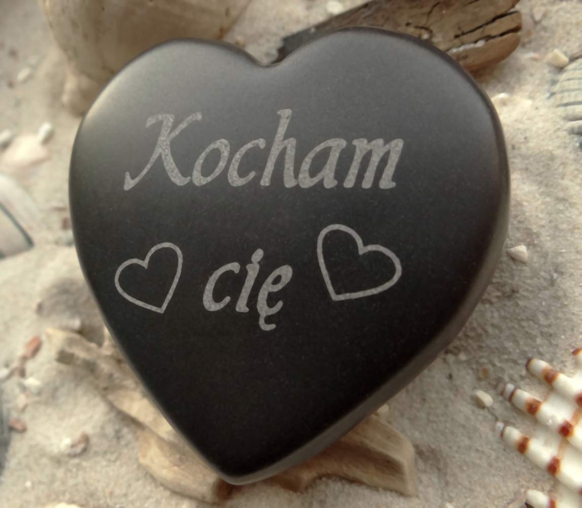 Herz Kocham Cie Polnisch Ich Liebe Dich Stein Gravur Amazon De Handmade Produkte
