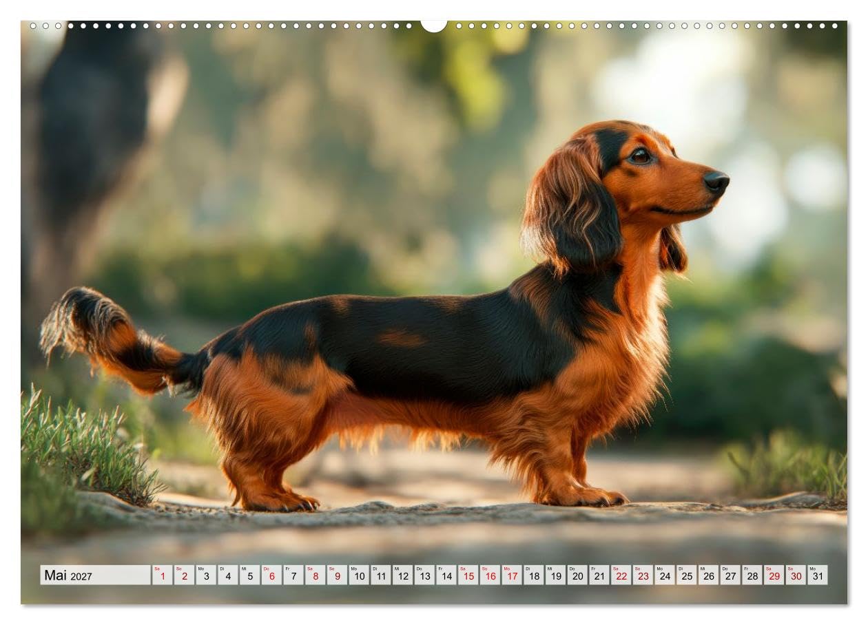 Lieblingshund Dackel (hochwertiger Premium Wandkalender 2027 DIN A2 quer), Kunstdruck in Hochglanz: Treue Blicke und kleine Abenteuer (CALVENDO Tiere)