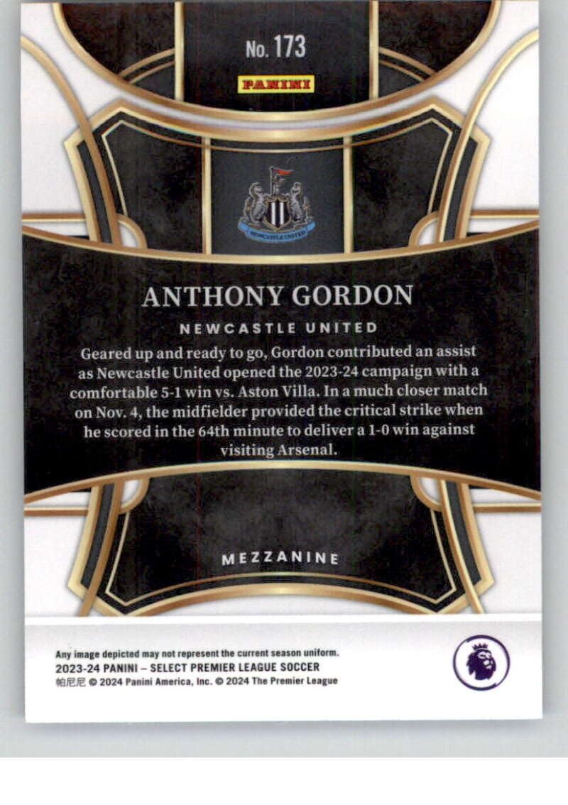 23-24 PANINI GORDON ゴードン 直筆サイン Choice Amazon.com: 2023-24 Panini Select Premier League EPL #173
