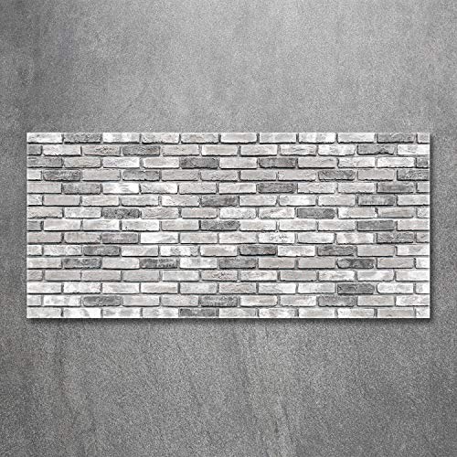 Impression sur Verre Mur De Briques Gris Cache-misère Idéal Cuisine et Salon
