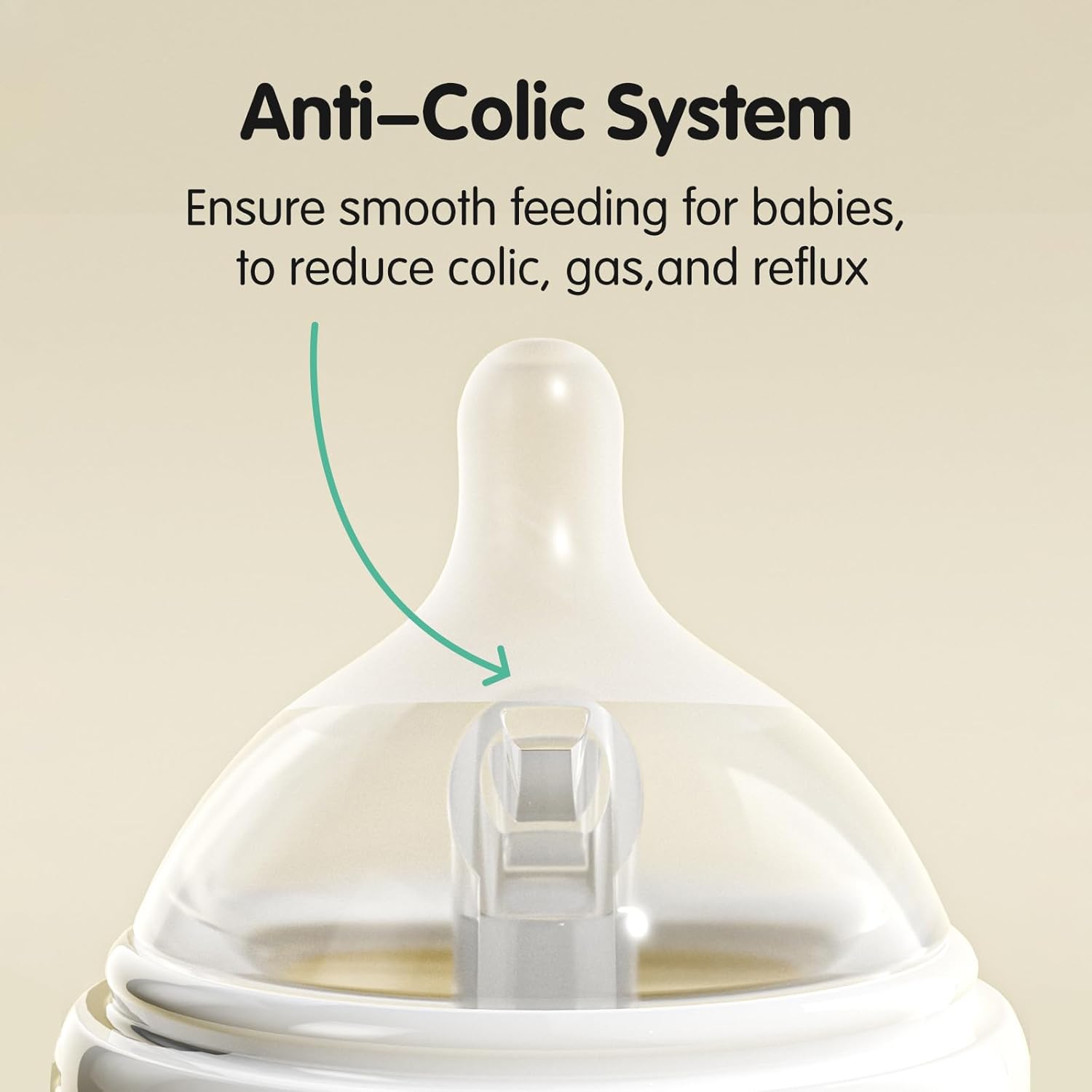 Natural Flow Silicone Baby Bottle Nipple for Wide Neck Bottles Level 1, Slow Flow (S) Nipple, 1+ Months, 4 Counts (Pack of 1) BPA-Free - Image 5