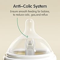 Vista 3 de Aynmer Natural Flow - Pezón de silicona para biberón, 0+ meses, 4 unidades (SS)