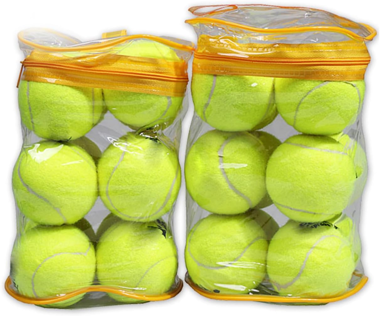 12pcs Tennis Balls Training Tennis Balls Bulk Package Felt Design Comfortable Point Control