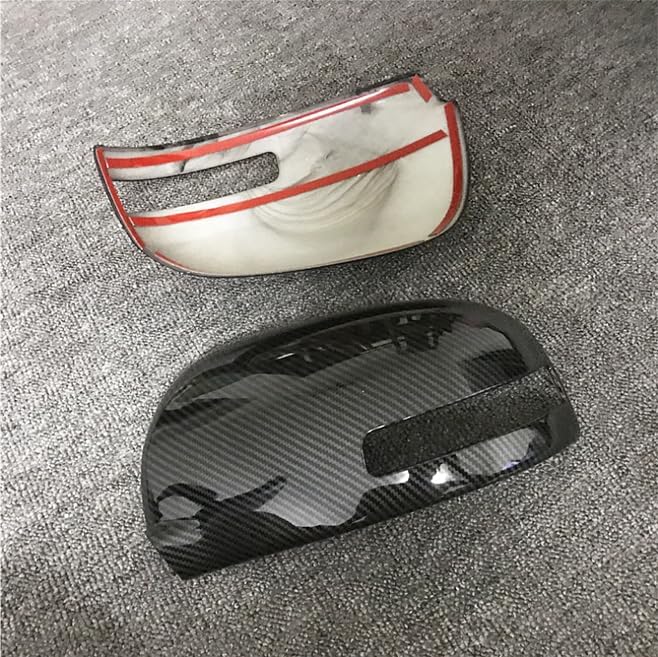 1Pair Car Rearview Mirror Cover Trim for Mitsubishi Outlander 2013 2014 2015 2016 2017 2018 2019 2020 Carbon Fiber