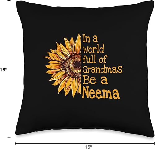 Miniatura 4 de Unique Christmas Birthday Mother's Day Gifts Shop In A World Neema Special Grandma Throw Pillow, 16x16, Multicolor