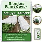 Plant Covers Freeze Protection 10 ft x 30 ft Floating Row Cover 0.9oz/yd² Garden Fabric Plant Cover for Winter Frost/Sun Pest Protection (10FT X 30FT)