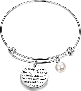 Therapist Bracelets Thank You Gift A Truly Great Therapist Is Heart To Find Difficult To Part With And Impossible To Forget (Therapist Bracelet)