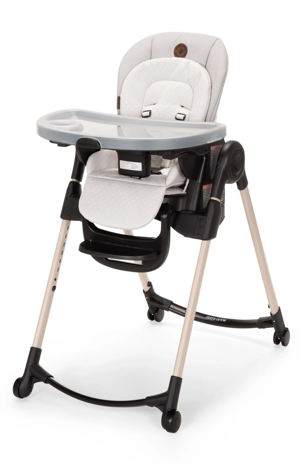 Maxi-COSI Minla 6-in-1 High Chair for Babies & Toddlers, Portable Foldable Highchair, EcoCare Fabric, 9 Heights, 5 Reclines, 4 Tray Positions, Onyx