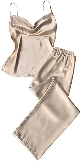 Generic Silk Satin Pajamas Women Sleeveless Tops And Shorts Pjs Set 2 Piece Summer Fashion Loungewear Sleepwear Lingerie Pjs