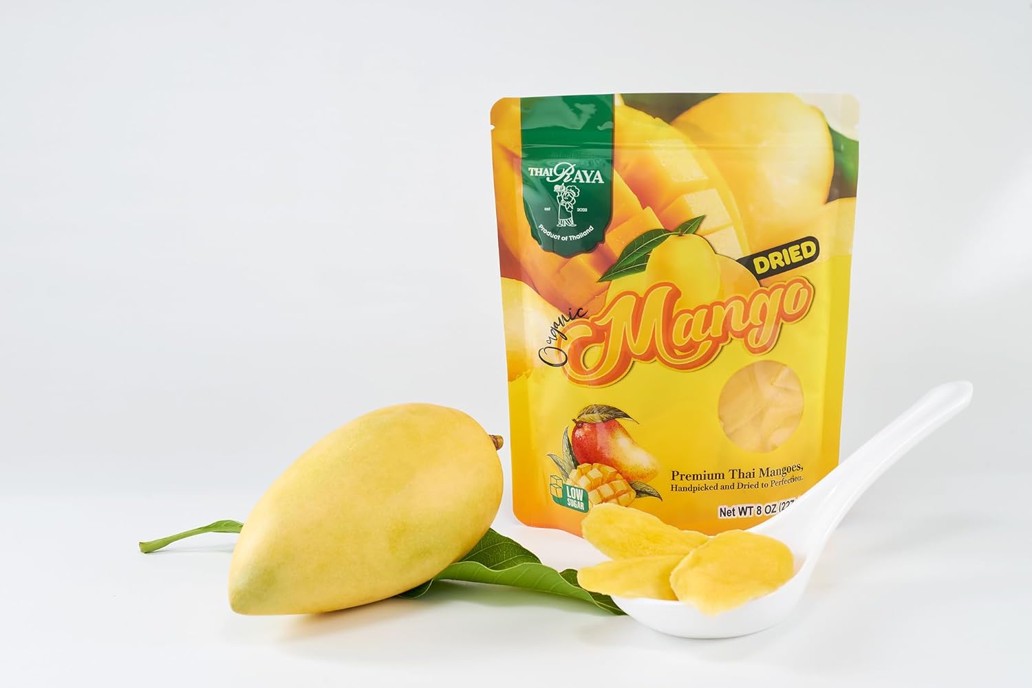 Thairaya Dried mango 8 Oz, Dried mago slices - Dried fruit snacks Low sugar Reusable bags - Healthy snacks Vegan Soft Juicy Sweet fresh fruit Thai mango fruit snacks healthy snacks organic fruit - Image 3