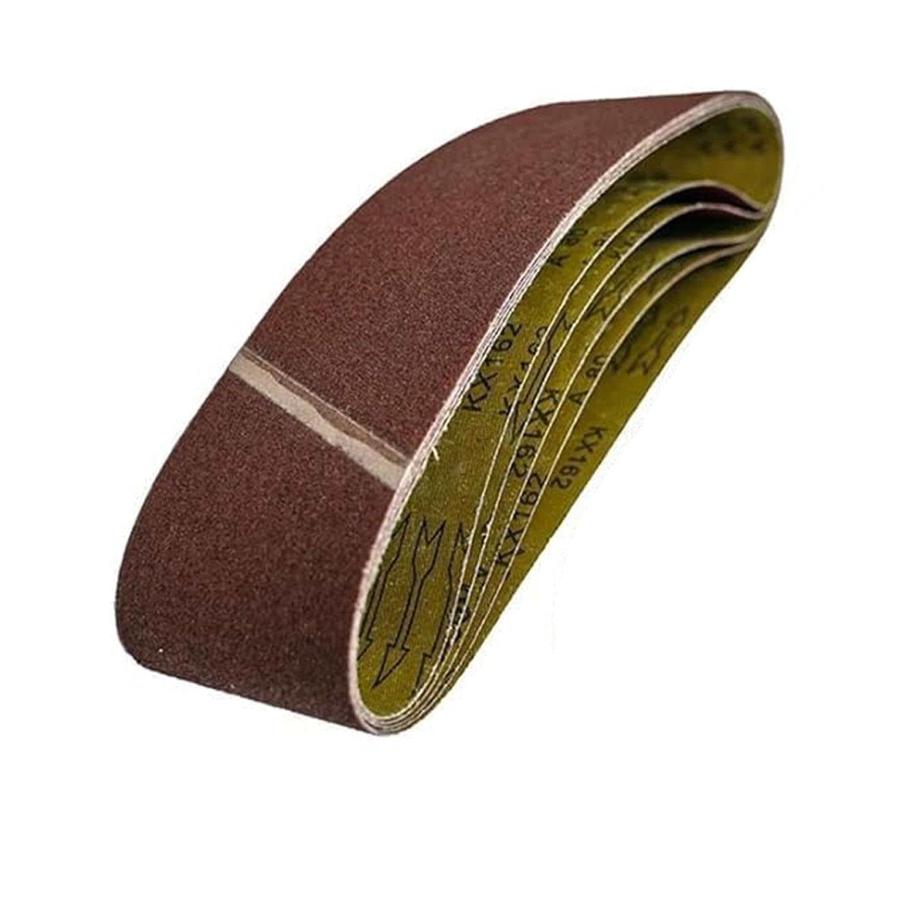 Dapetz ® Sanding Belts 100mm x 915mm Compatible with Power-Sander 80 Grit Abrasive Aluminum Oxide Ideal for Grinding Sharpening and Derusting Wood, Paint, Varnish, Plastics 5X