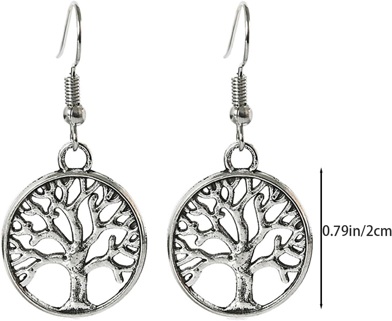 Silver Plated Tree of Life Earrings for Women - Image 4