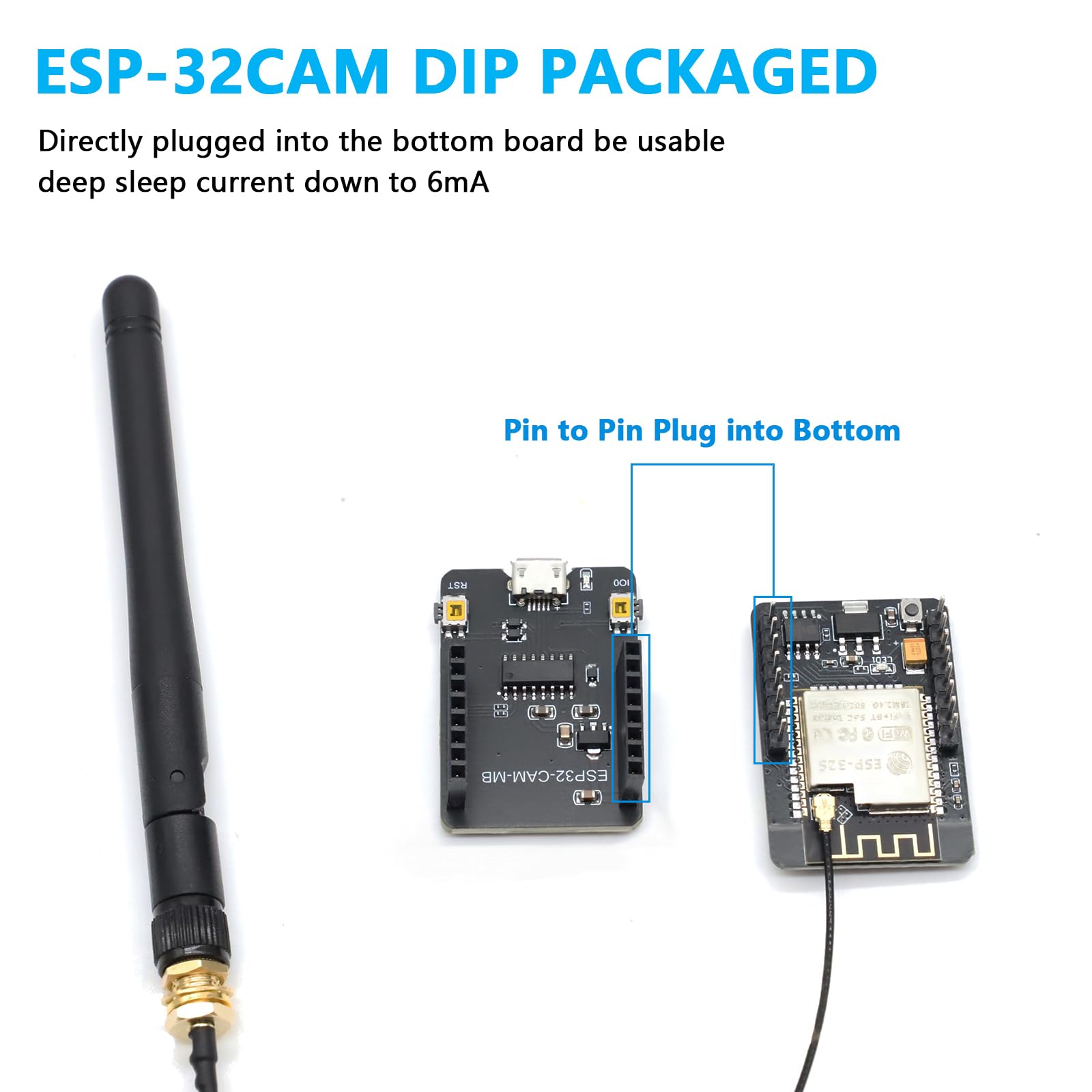 ESP32-CAM Modulo WiFi E Bluetooth Con Fotocamera OV2640 - Scheda Sviluppo IoT, 4MB PSRAM - Foto 6