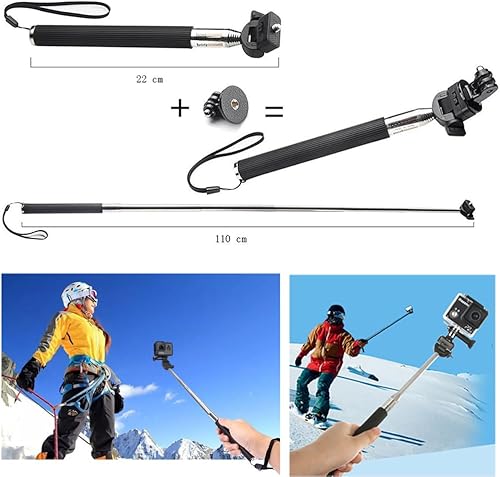 Miniatura 7 de TANSUO Accesorios de cámara de acción 20 en 1 para GoPro Hero 11 10 9 8 Max 7 6 5 4 Black GoPro 2018 Session Fusion Silver White Insta360 DJI SJCAM