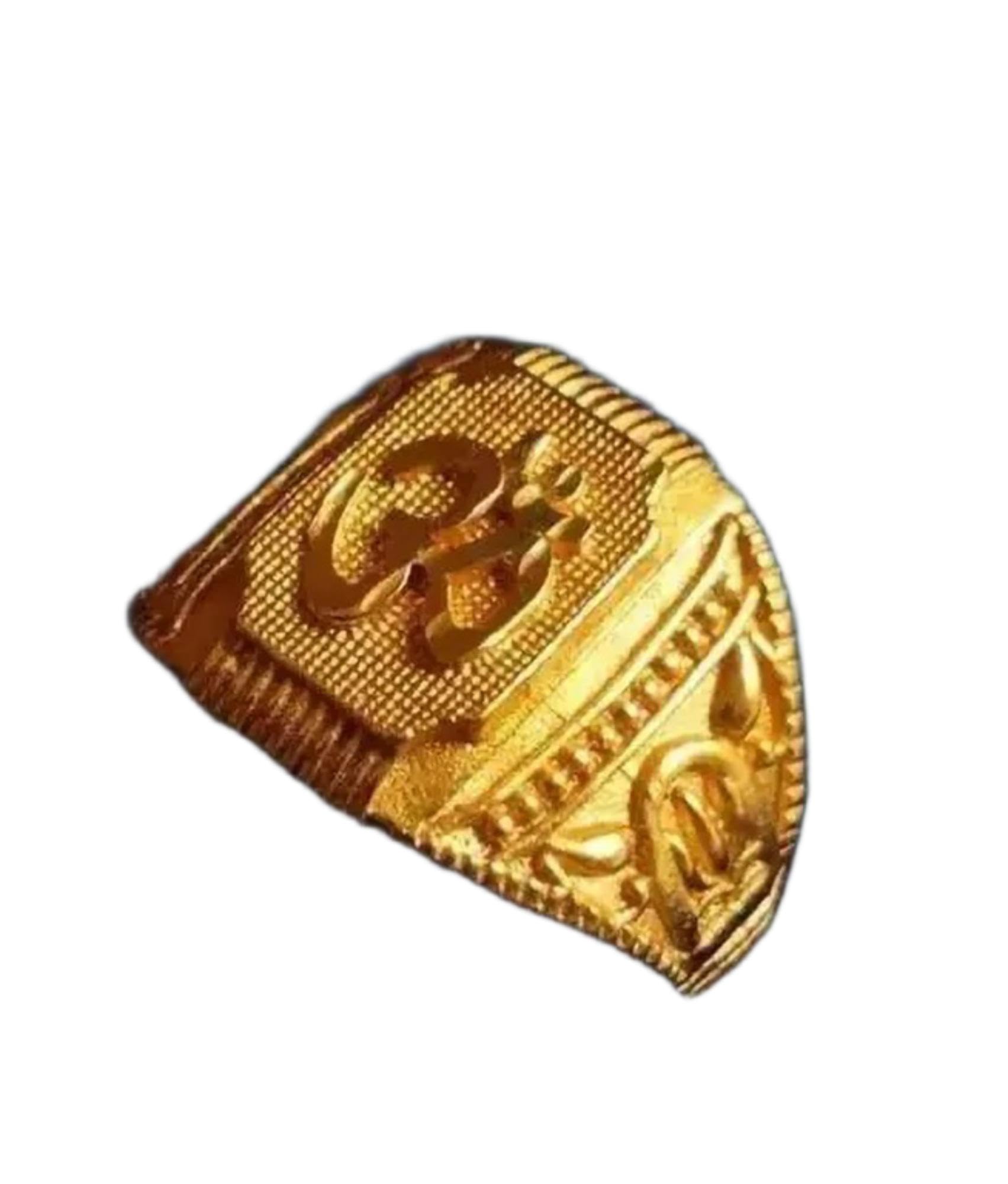 Sacred Om Devotional Motif Statement Finger Ring Fashion Jewellery for Men and Boys Traditional Adjustable Artificial Jewellery-image-2
