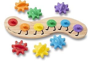 Rainbow Caterpillar Gear Toy With 6 Interchangeable Gears - For Toddlers And Babies