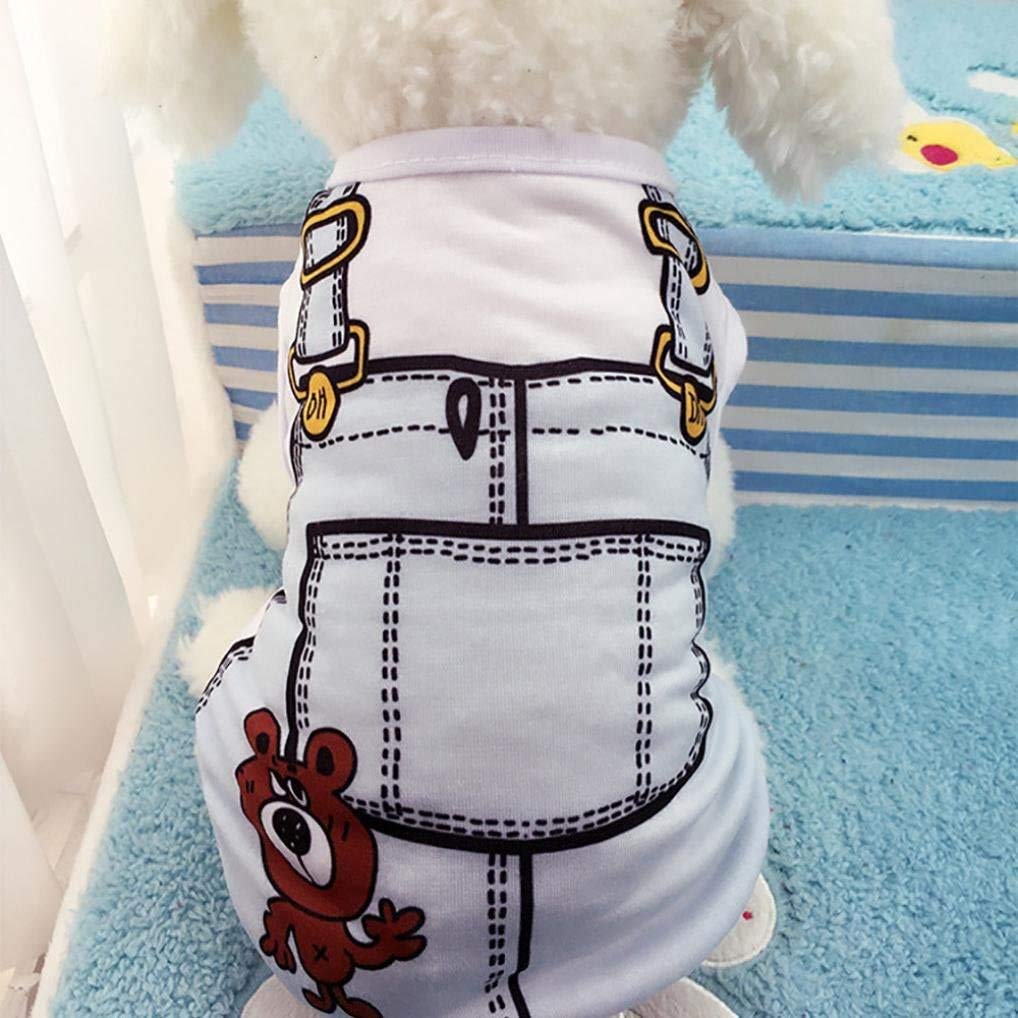 Clopon Pet's Cute Shirts Doggie Tops Clothes Summer Tank Tops Puppy Apparels Funny Party Costume