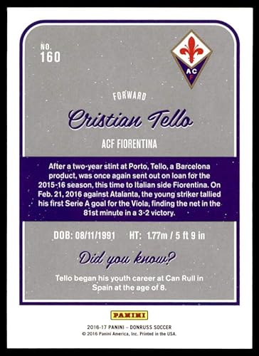 Miniatura 2 de Soccer Pro 2016 Donruss Gold #160 Cristian Tello