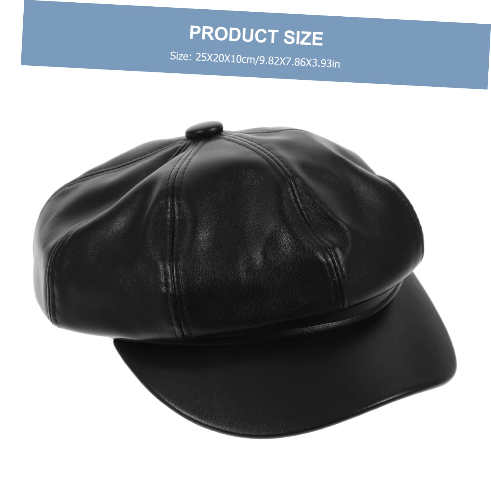 Ipetboom 1Pc Women Beret Hat Chic Autumn Fashion Cap Stylish Material Present for Family and Friends Durable Design with Strong Brim and Unique Look Black