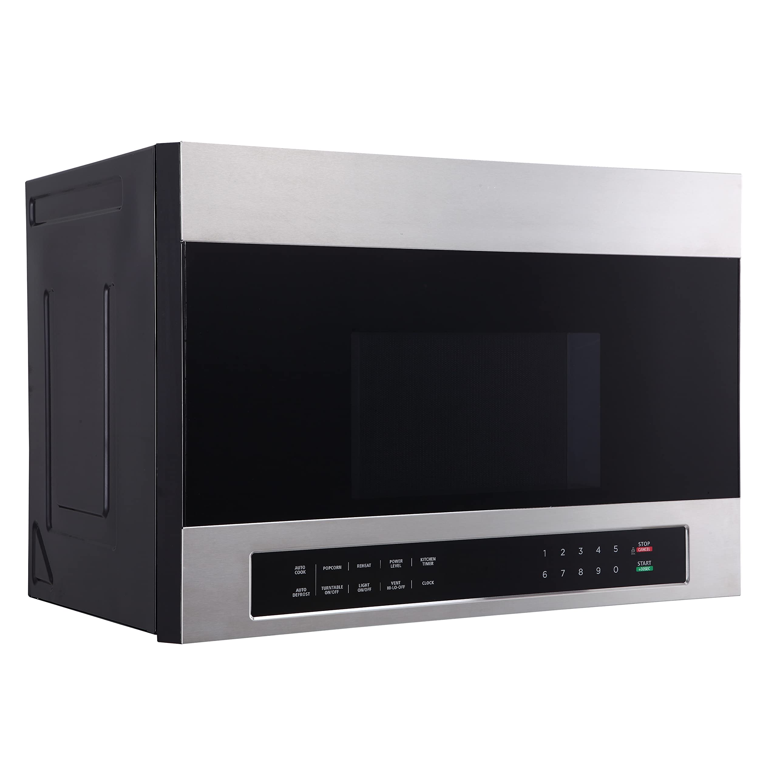 MOTR13D3S Horno microondas de 1000 vatios sobre el rango con descongelación automática, modos de cocción preestablecidos, bloqueo de seguridad para niños, panel de control electrónico y 2