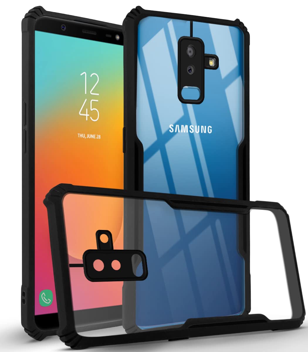 Jkobi Back Cover Case for Samsung Galaxy J8 (Crystal Glass Back | Camera Protection | Shockproof Bumpers | Professional Black) (B0BQC6JZLN) Amazon Price History, Amazon Price Tracker