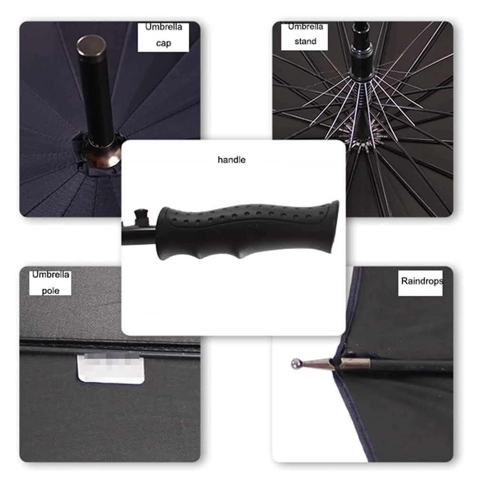 JCAKES Parapluie pliant Parapluie de Golf Portable Coupe-Vent Léger Bâton Parapluie Extra Large Pliant Automatique Ouverture Parapluie Ventilé for la Pluie et le Soleil Coupe-vent