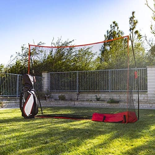 Miniatura 4 de Red de golf portátil de 10 x 7 pies con bolsa de transporte para interiores y exteriores, patio, conducción, golpear astillado, red de entrenamiento