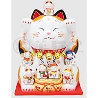 招き猫セット Amazon.co.jp: 薬師窯(yakushigama) しあわせ 福 招き猫(貯金箱
