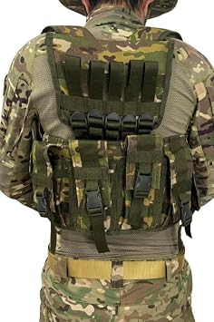 Single Sword 9 Cepli Çeçen Tipi Taktik Hücum Yeleği, Multicam