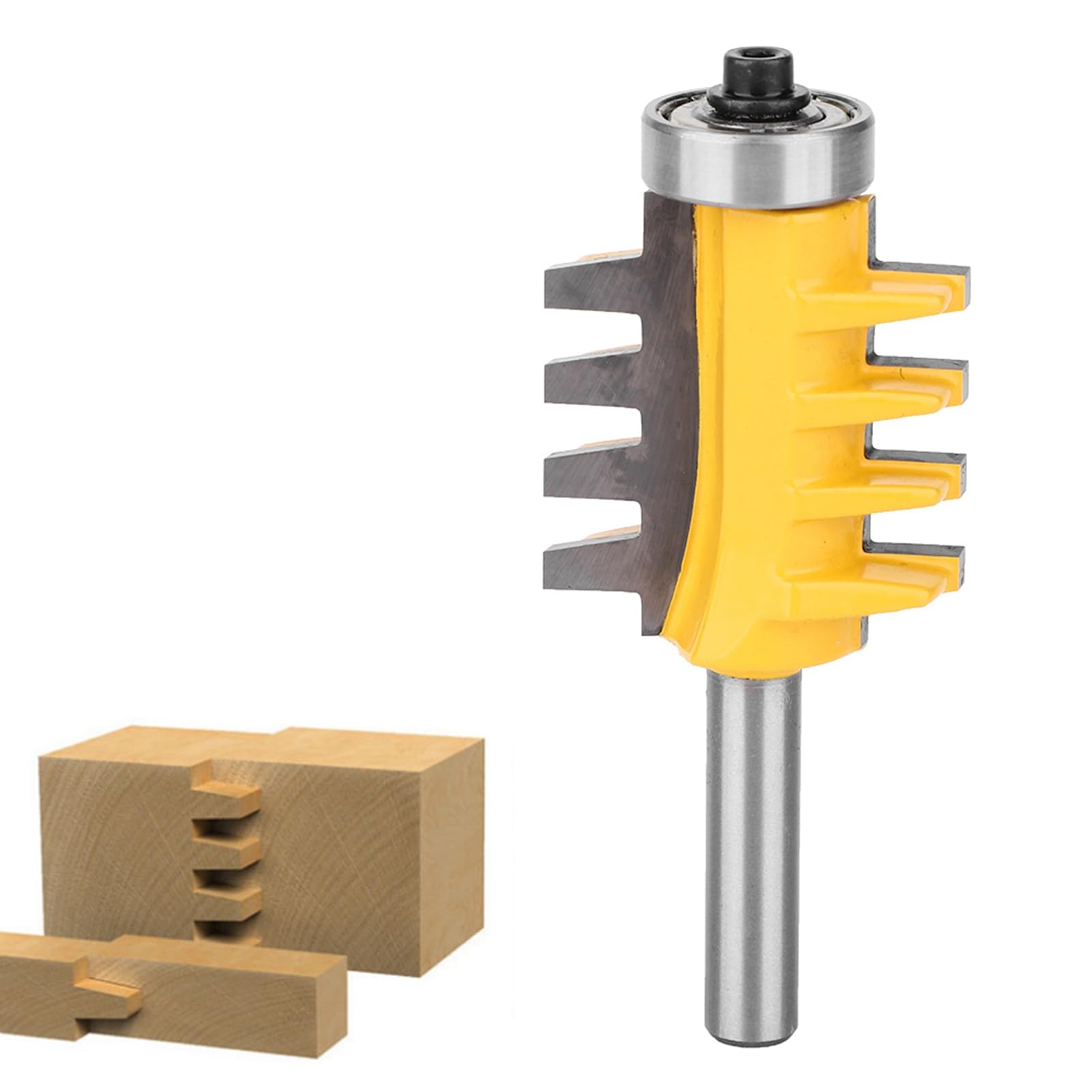 Punta per Fresa con Gambo da 8 mm, Punta per Fresa per Giunti a Pettine in Carburo Resistente All'Usura, Fresa per Lavorazione del Legno per Mobili Fai da Te per Porte