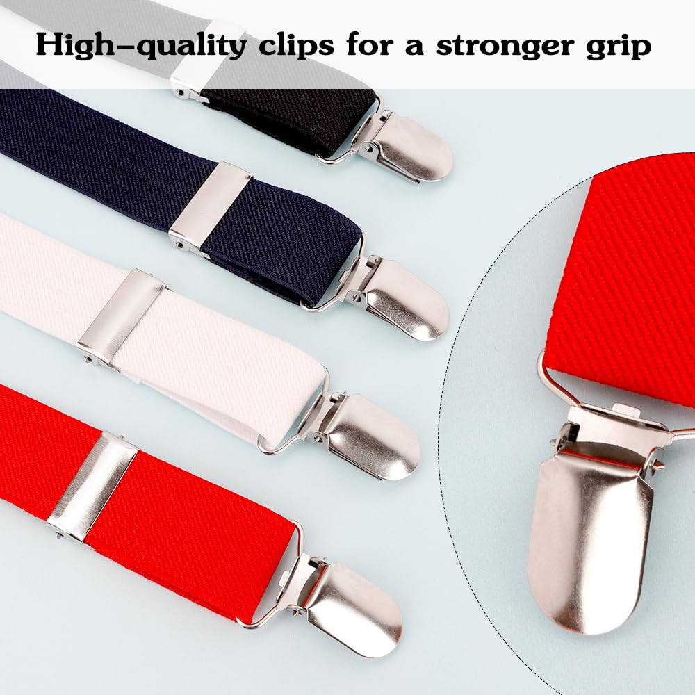 Tirantes para niños y niñas, tirantes elásticos con diseño en Y con clips de metal fuertes