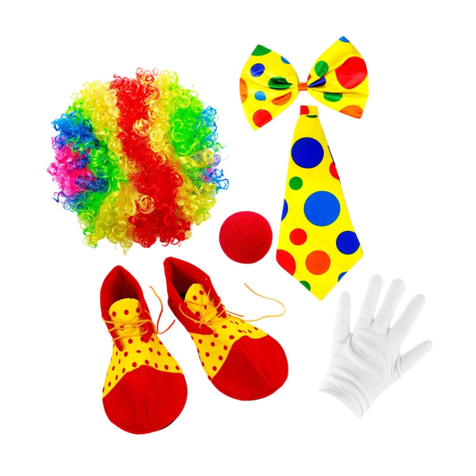 Set Da Clown, Completo Da Festa a Accessori, Costume per Carnevale, Festival, Halloween E Altri Eventi.