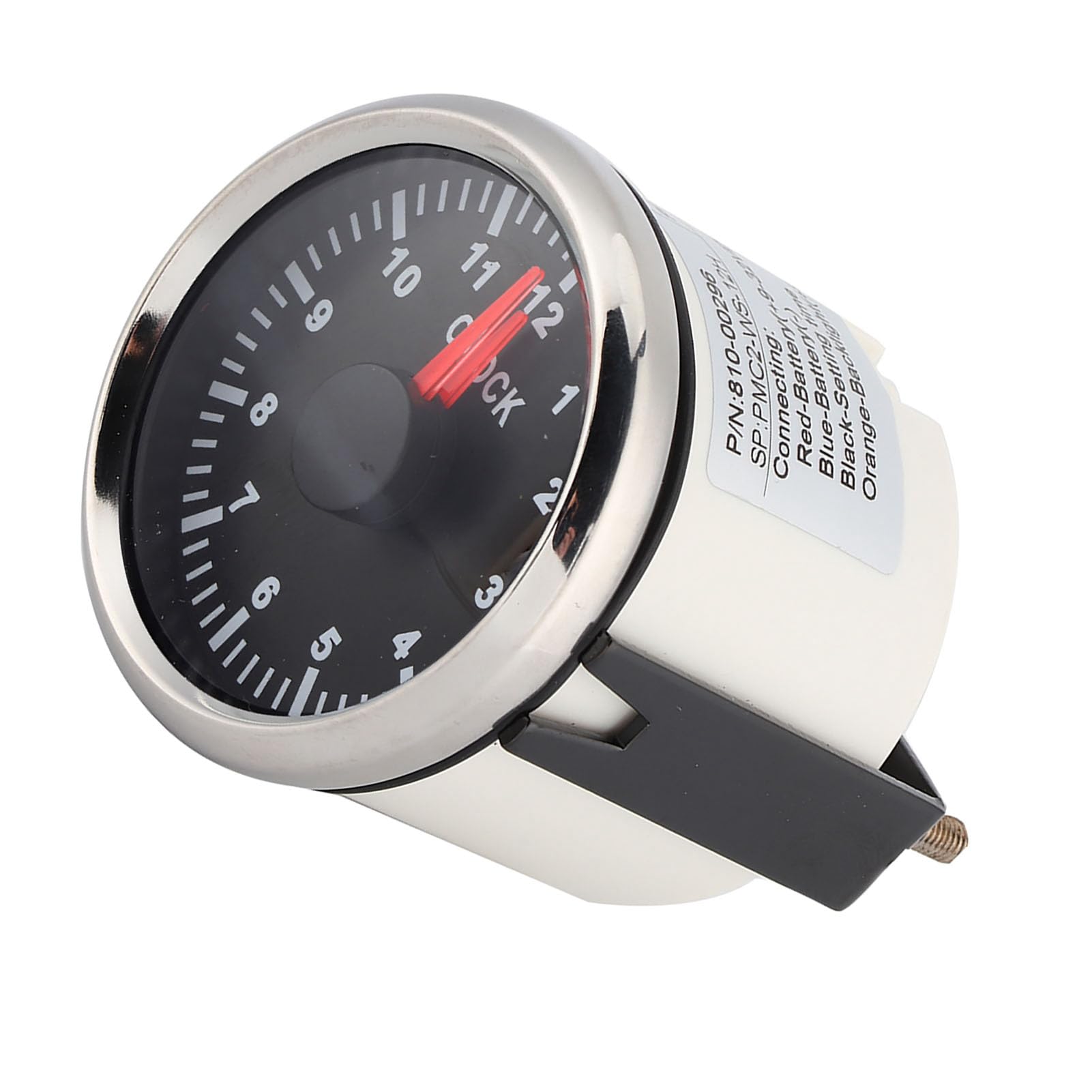 Tbest Zegar do Samochodu, Wskaźnik, 52mm, ze Stali Nierdzewnej (Black
