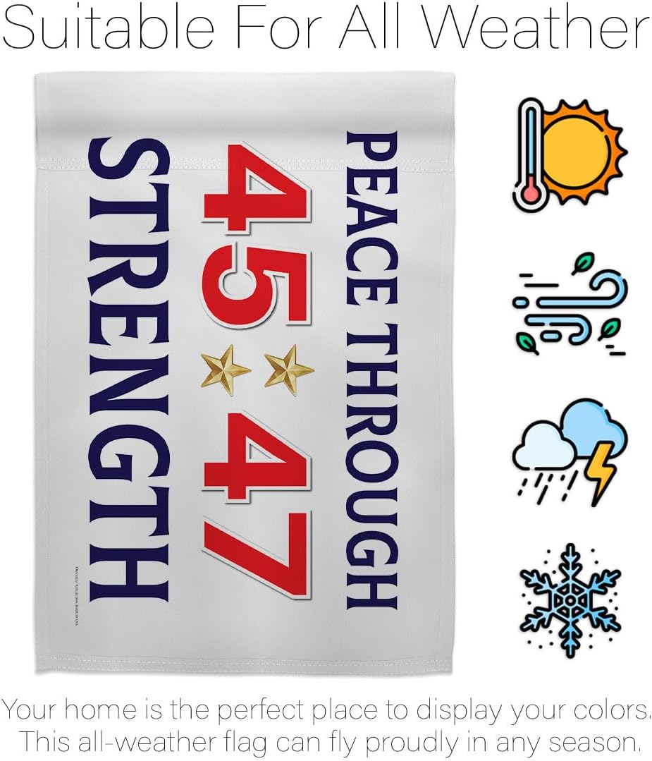 Trump Flag 45/47 Patio Decor Room Tapestry Door MAGA Wall Garden Poster Rally Shooting 2024 Yard Porch Sign Outdoor House Banner Patriotic Decorations Republican Gift Made in USA