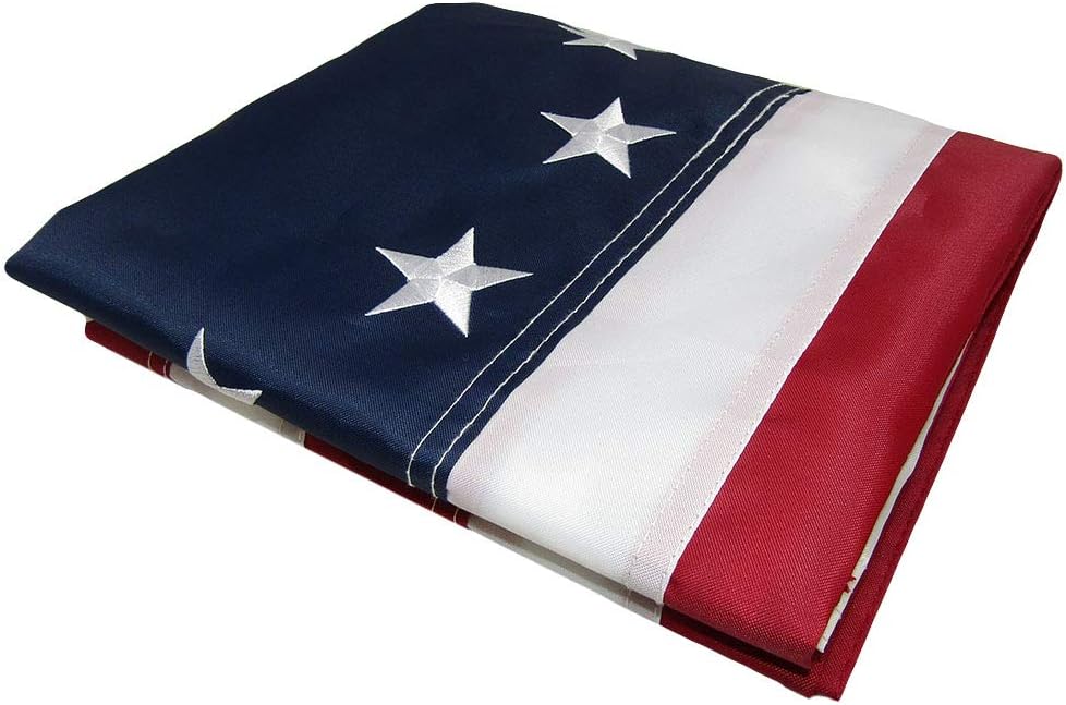 28x40 Betsy Ross Premium Quality Rough Tex 100% Dura- Last Nylon Embroidered 28"x40" Flag With Blue Sleeve