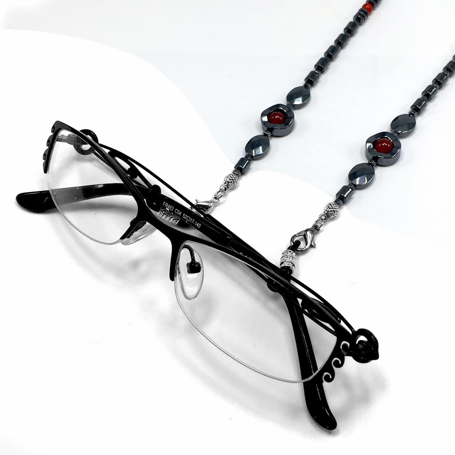 HANDMADE Eyeglass Chains Eyewear Retainer Beaded Eyeglass Strap Holder Natural Stone Beaded Eyewear Retainer