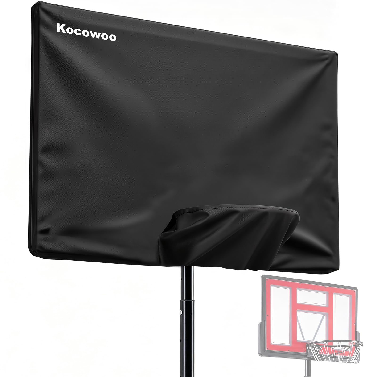 Basketball Hoop Cover 520D Oxford Waterproof,46.5" L x 2.4" W x 29.5" H