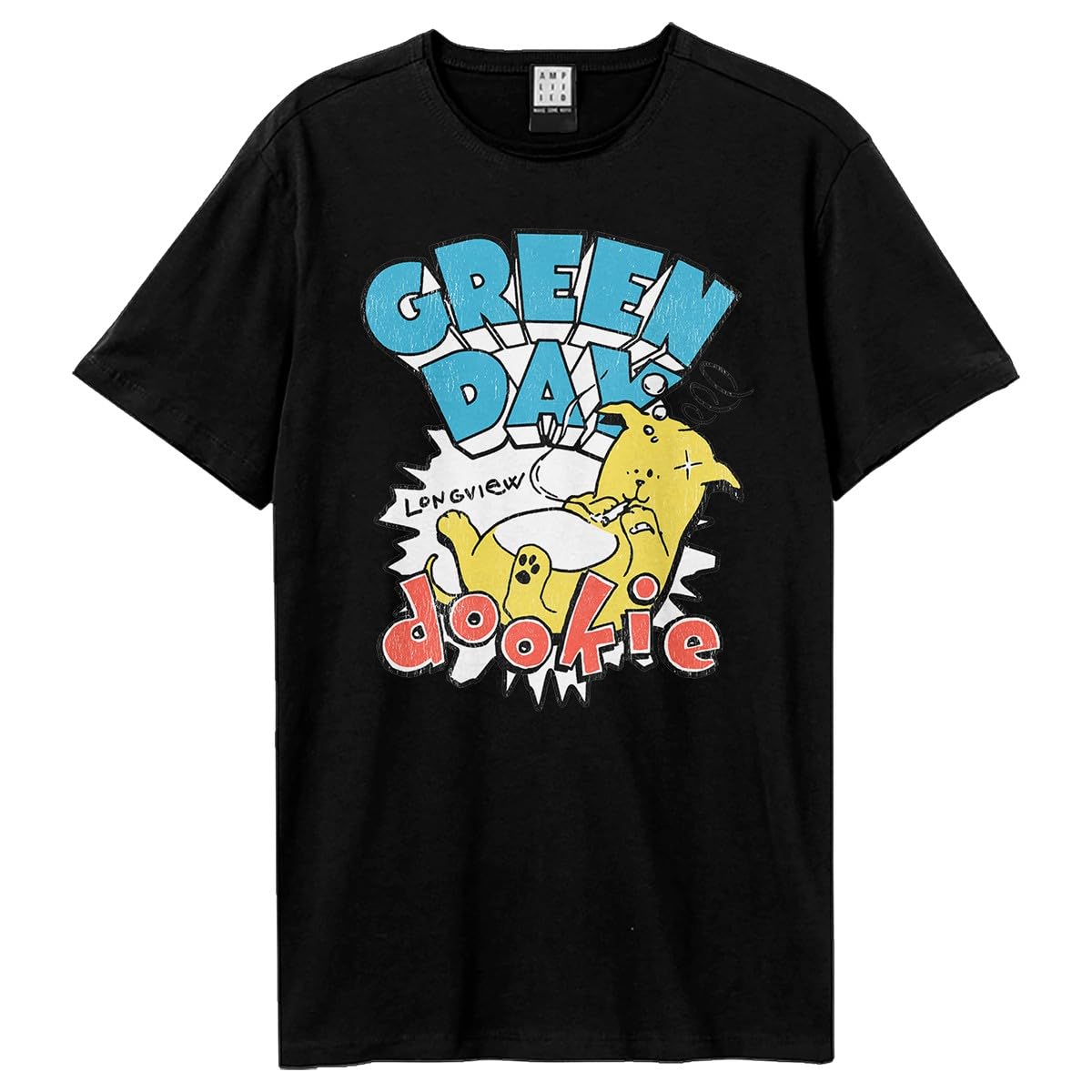 Amplified – Green Day – Dookie Longview, T-Shirt du Groupe à Manches Courtes - Les Beatles, Paul McCartney, John Lennon, RIngo Starr, George Harrison Amplified - Green Day - Dookie Longview, T-Shirt du Groupe à Manches Courtes