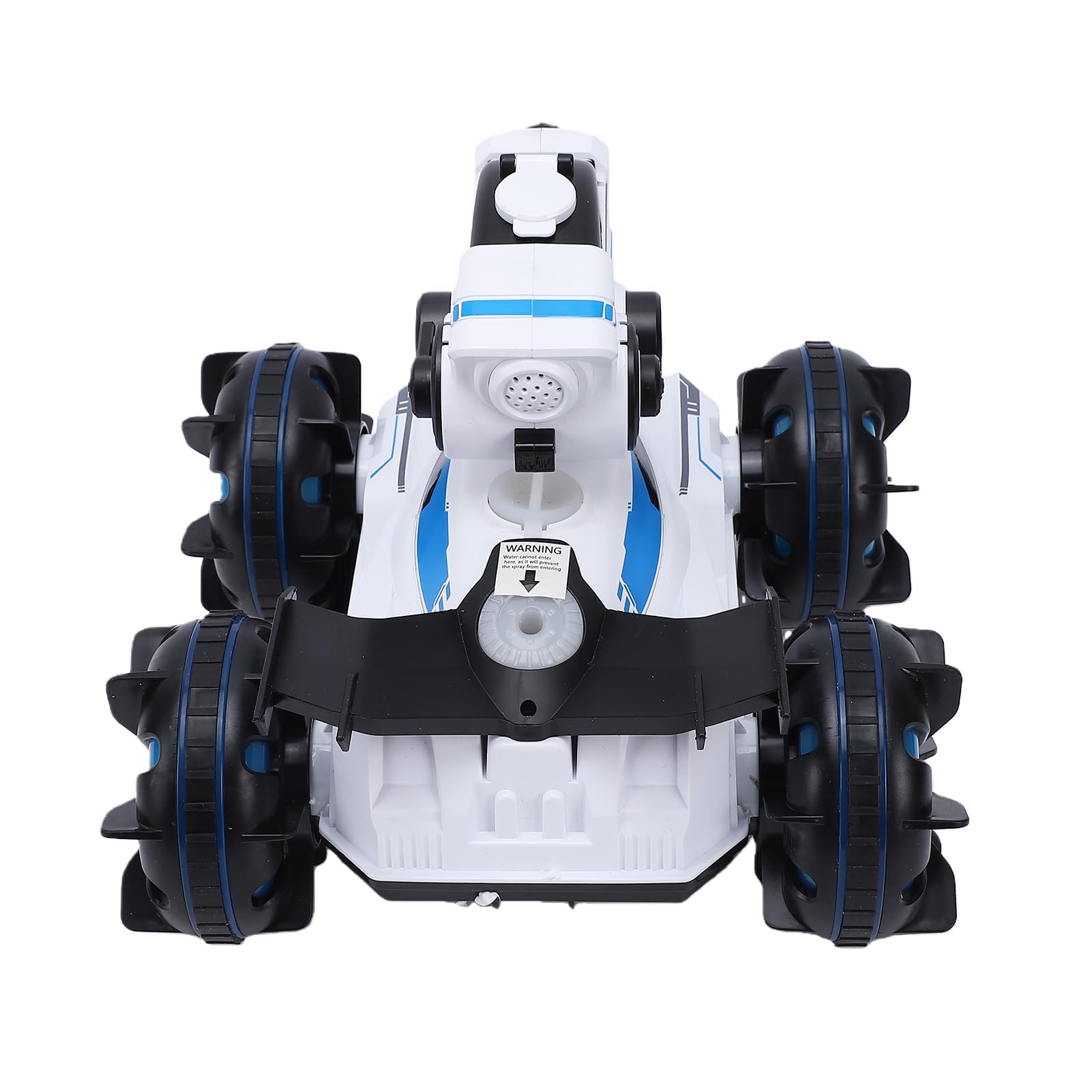Eacam Réservoir RC 2,4 G Réservoir télécommandé 2,4 G Amphibie RC, Échelle 1/12 Véhicule télécommandé Amphibie Démo Automatique avec Perles d'eau Pulvérisées Lumièr (Blanc)